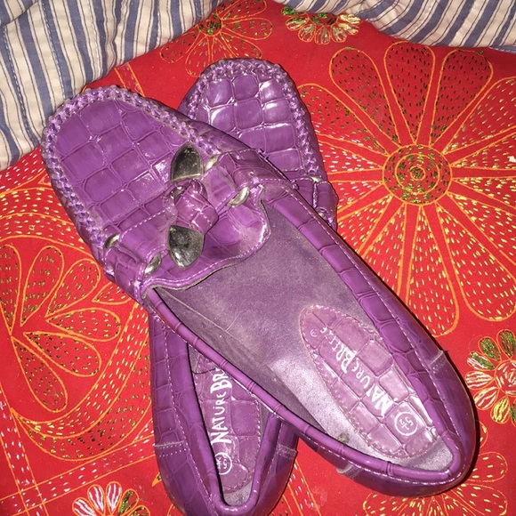 Purple Leather Loafers - Picture 2 of 3
